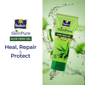 Parachute SkinPure Aloe Vera Gel , 99% Pure Aloe, For Soft, Moisturized & Hydrated Skin, Heals, Repairs, Protects Skin, 8h moisturization, Soothes Sunburn, All Skin Types (200ml)