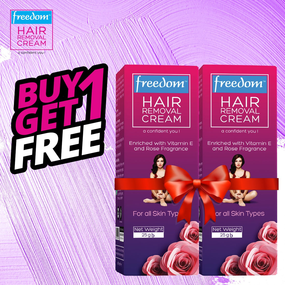 Freedom Hair Removal Cream 25ml (Buy 1 Get 1 Free)