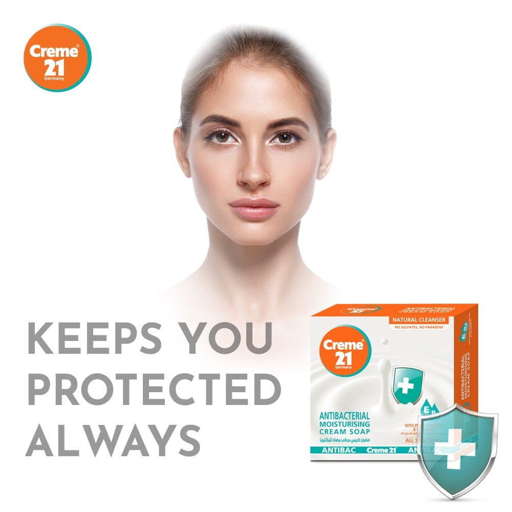 Creme 21 Antibacterial Moisturizng Cream Soap (100gm)