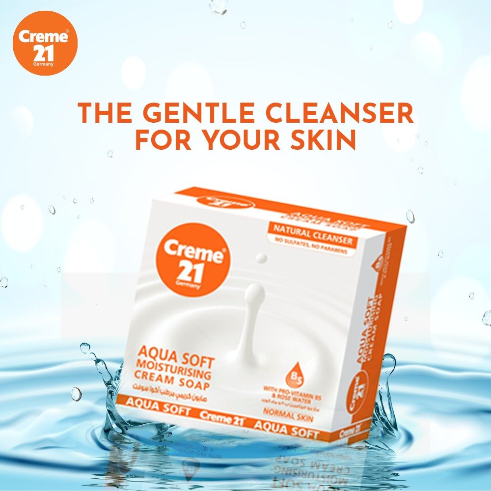 Creme 21 Aqua Soft Moisturizng Cream Soap (100gm)
