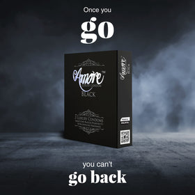 Amore Luxury Black Condom 3 piece