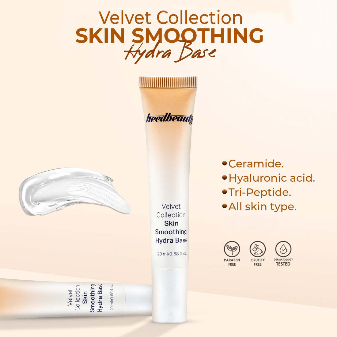 Heedbeauty Velvet Collection Skin Smoothing Hydra Base (20ml)