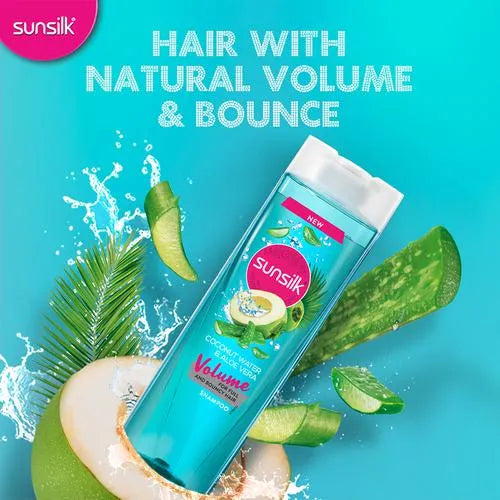 Sunsilk Coconut Water & Aloe Vera Volume Hair Shampoo (375ml)