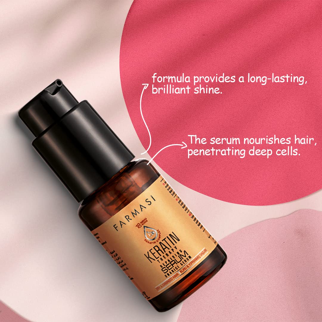 Farmasi Keratin Therapy Repairing Serum for Dry & Damaged Hair (30ml)