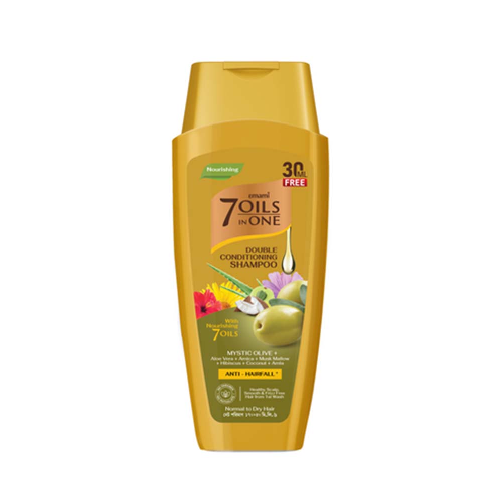 Emami 7 Oils in One Double Conditioning Shampoo Mystic Olive 170ml (30ml Free)