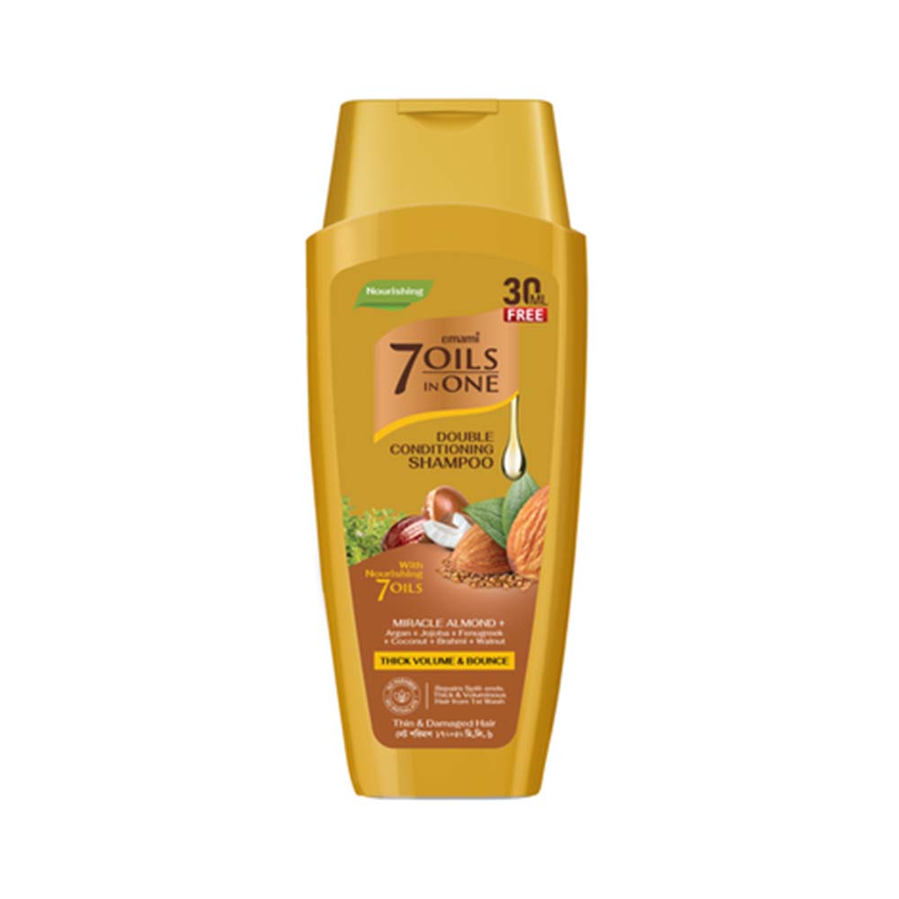 Emami 7 Oils in One Double Conditioning Shampoo Miracle Almond 170ml (30ml Free)