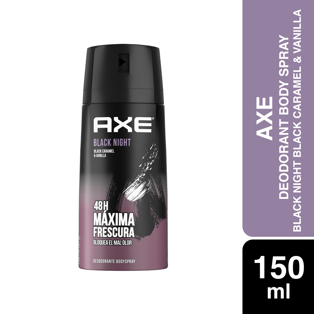 Axe Deo Body Spray Black Night Black Caremel and Vanila (150ml)