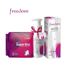Buy 1 Freedom Intimate Wash 100 ml & Get 1 Freedom Super Dry Sanitary Napkin 8 Pad Free