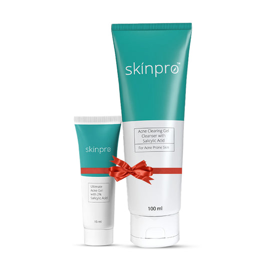 Skinpro Cleanser For Acne Prone Skin 100ml & Skinpro Ultimate Acne Gel 15ml (Combo)