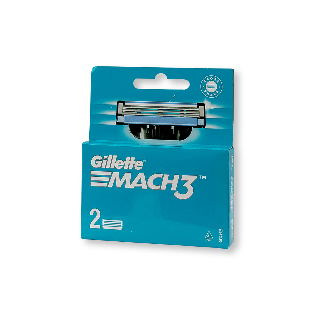 Gillette Mach3 Shaving 3-Bladed Cartridges - 2s Pack