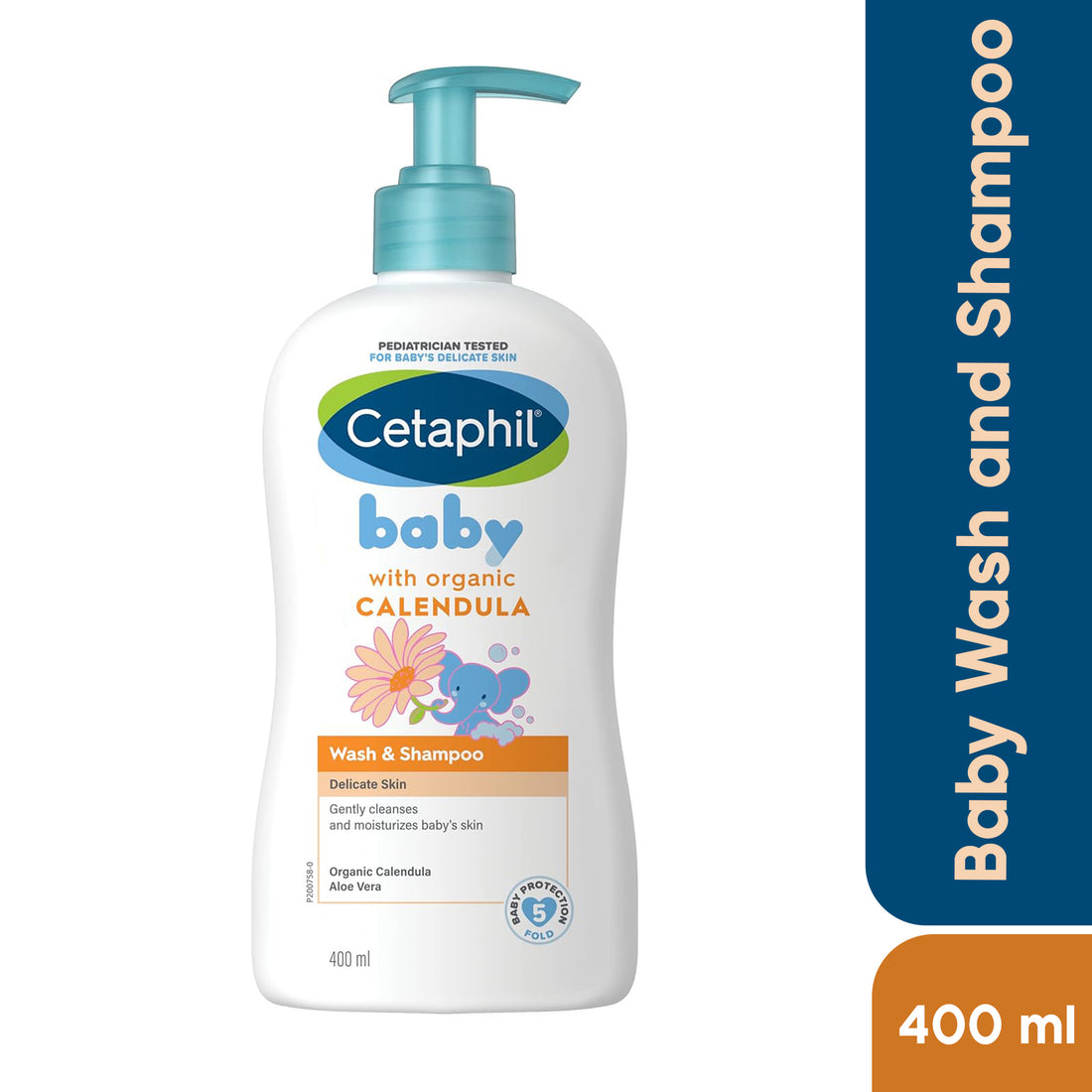 Cetaphil Baby Wash and Shampoo with Natural Calendula (400ml)