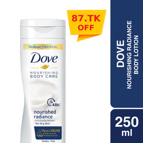 Dove Body Lotion Nourishing Radiance 250ml (Buy 1 Get 87.TK OFF)
