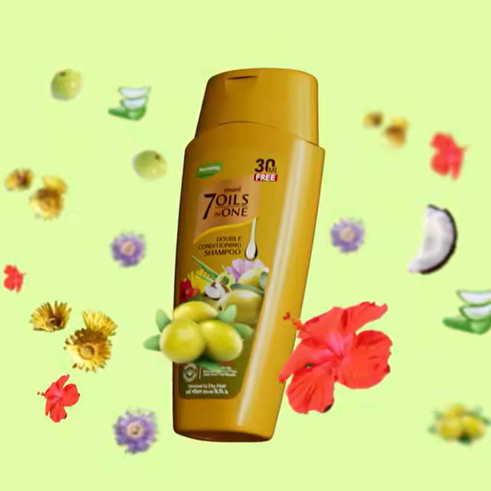 Emami 7 Oils in One Double Conditioning Shampoo Mystic Olive 170ml (30ml Free)