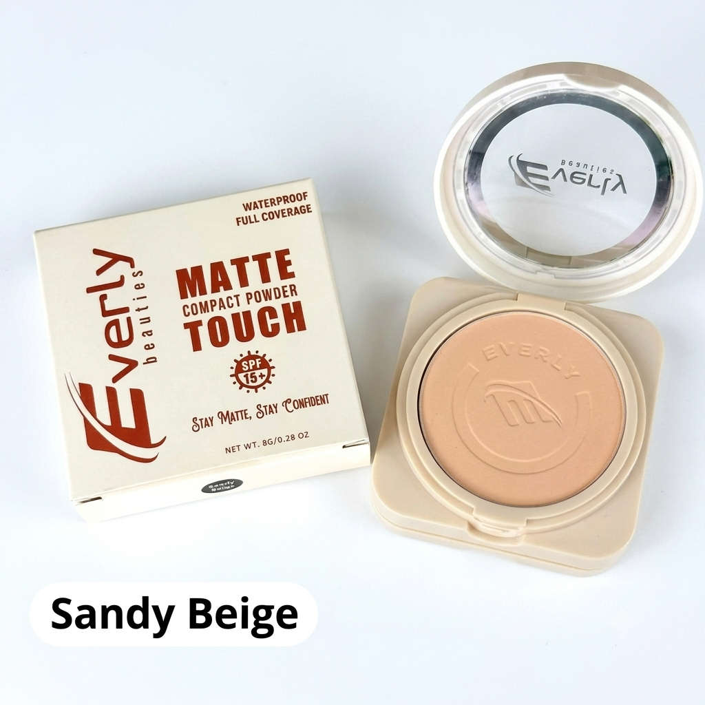 Everly Beauties Matte Touch Compact Powder - Sandy Beige