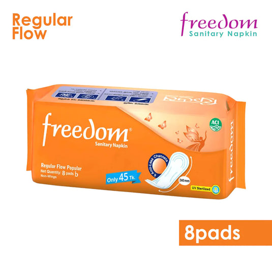 Freedom Sanitary Napkin - Regular Flow Popular (8pcs)