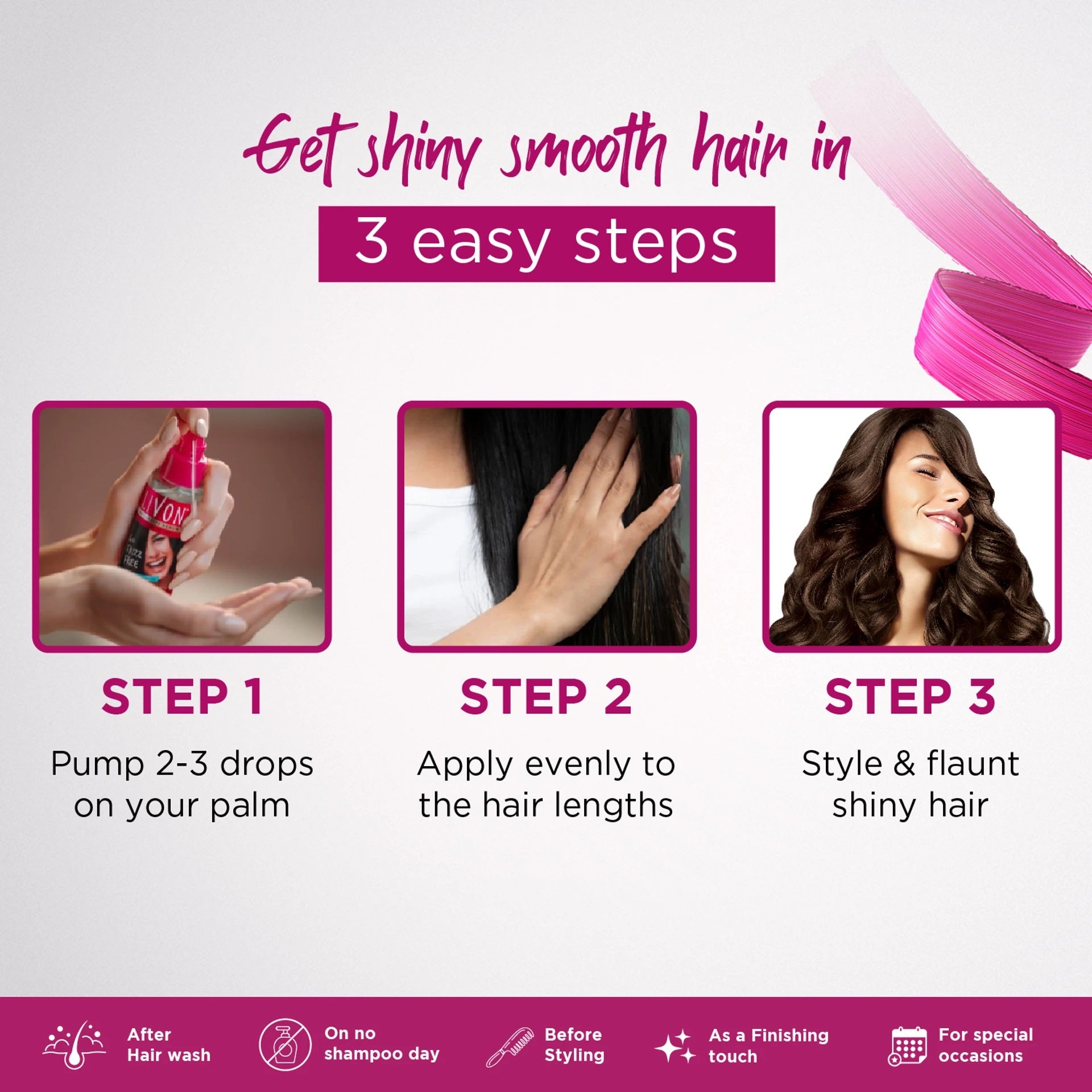Livon Anti Frizz Serum for All Hair Types (45ml)