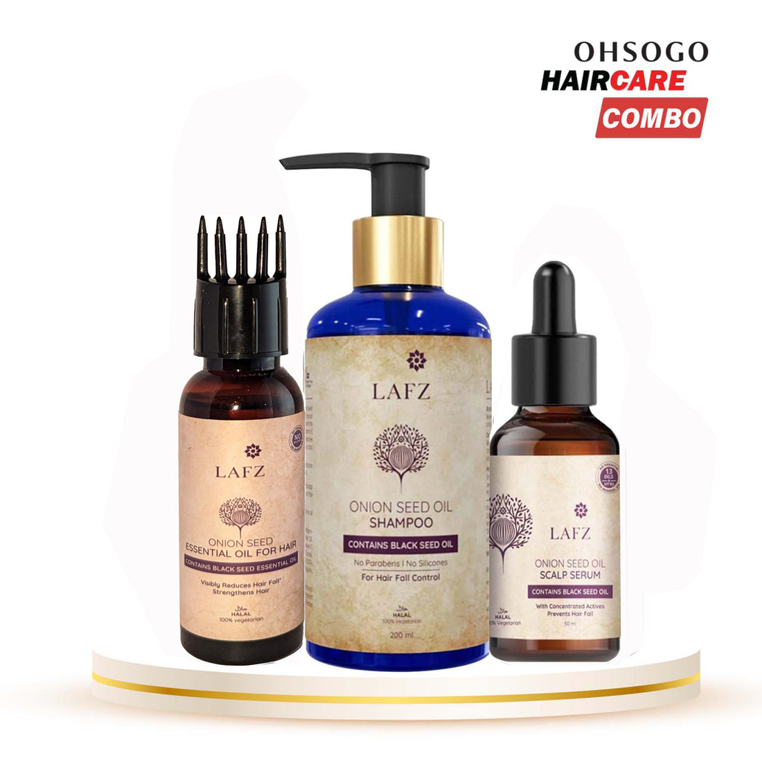 Lafz Onion Seed Oil Anti-Hair Fall Kit combo