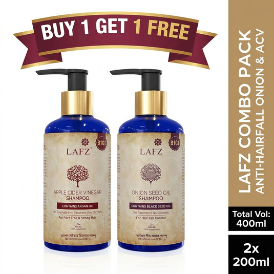 Lafz Onion Seed & Apple Cider Vinegar Shampoo Combo - B1G1
