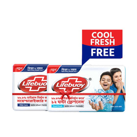 Lifebuoy Skin Cleansing Soap Bar Care 100gm With Cool Fresh Soap 100gm Free
