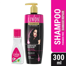 Livon Damage Repair Protein Shampoo 300ml & Livon Hair Serum 100ml
