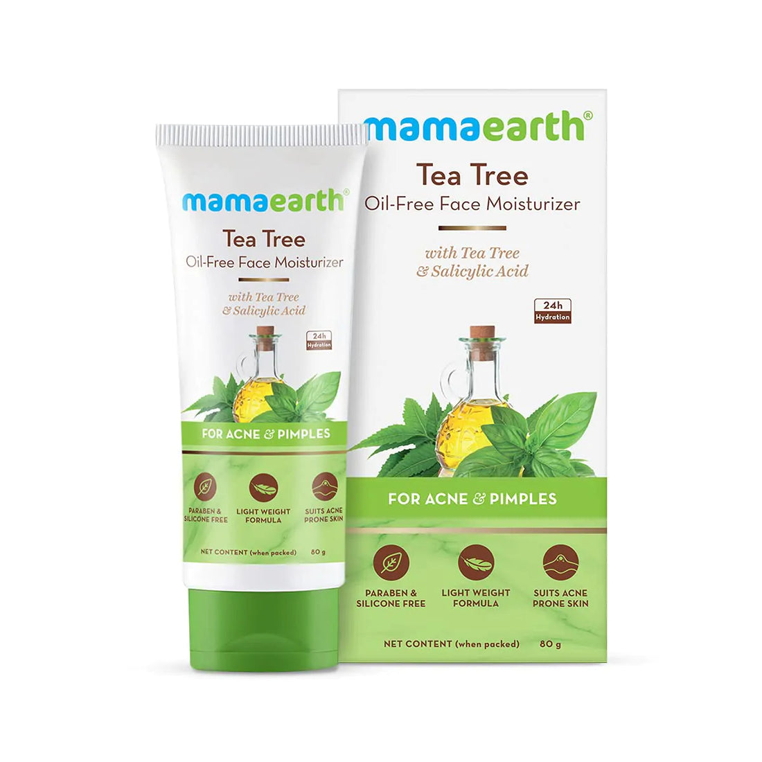 MamaEarth Tea Tree Oil-Free Face Moisturizer (80gm)