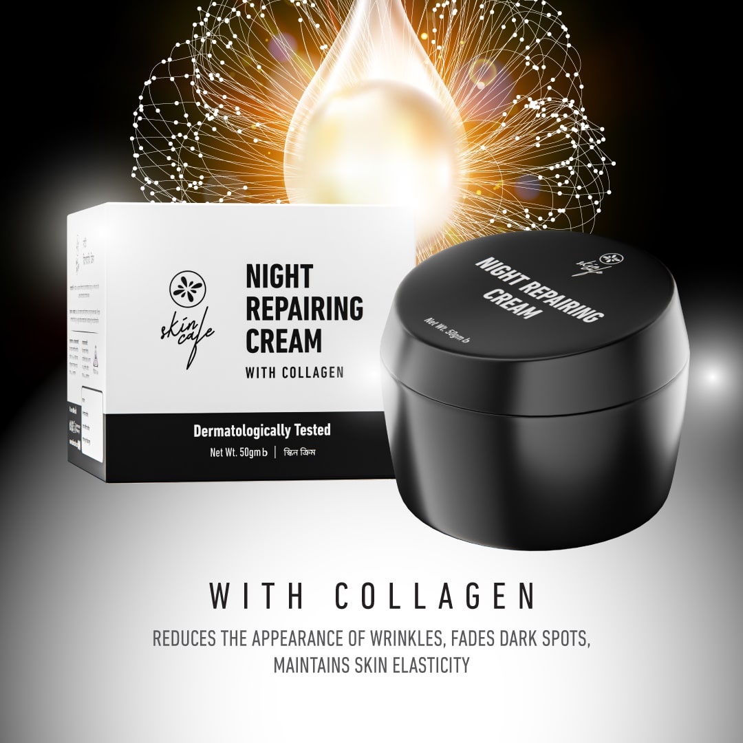 Skin Cafe Night Repairing Cream With Collagen (50gm)