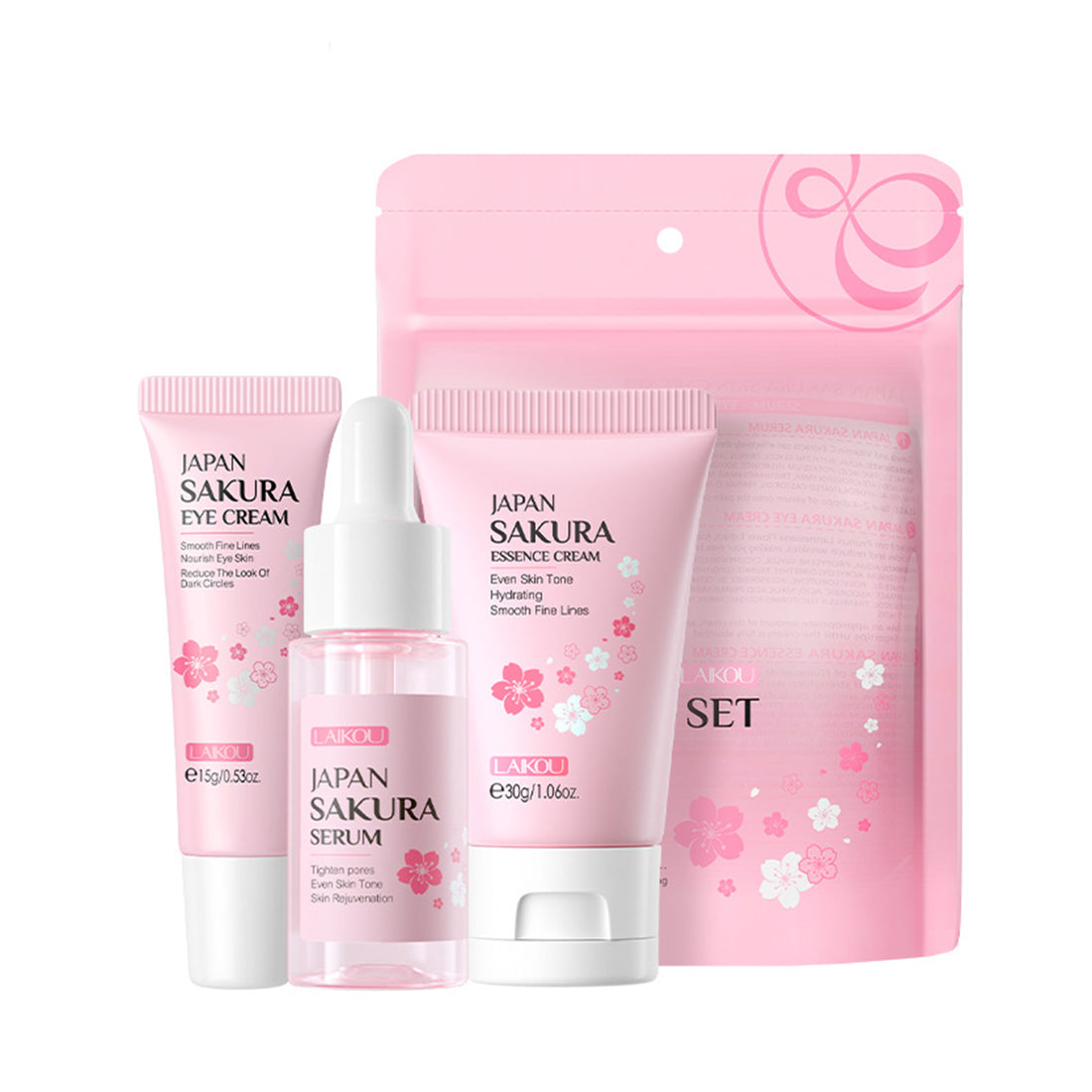 Laikou Sakura Skin & Eye Care Set (3Pcs)