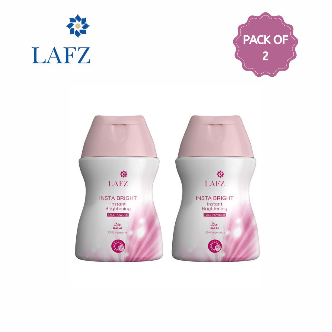 Lafz Insta Bright Instant Brightening Face Powder-25g (Pack of 2)