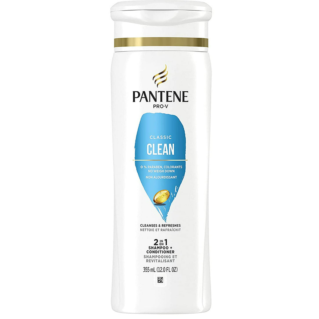 Pantene Pro-V Classic Clean Cleanses & Refreshes 2in1 Shampoo + Conditioner (355ml)