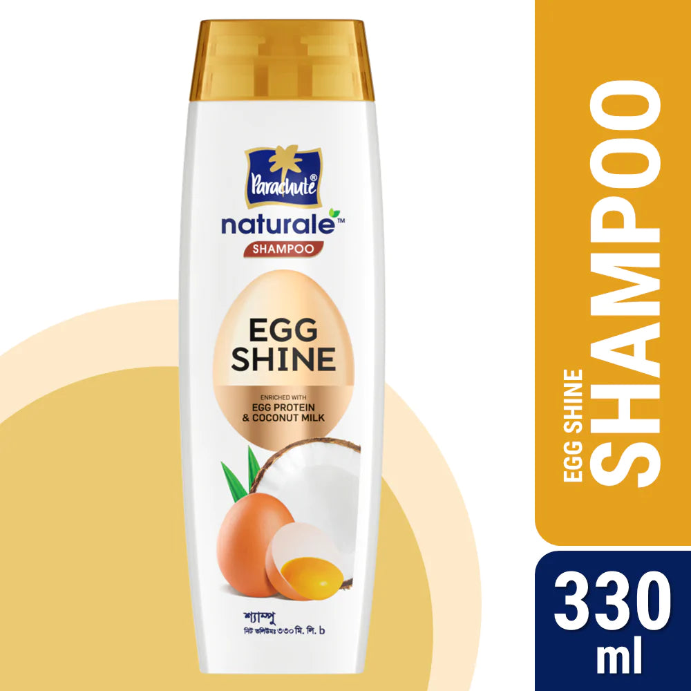 HAIR CARE BUNDLE - Parachute Naturale Shampoo Egg Shine 330ml & Parachute Hair Oil Advansed Enriched Coconut 275ml
