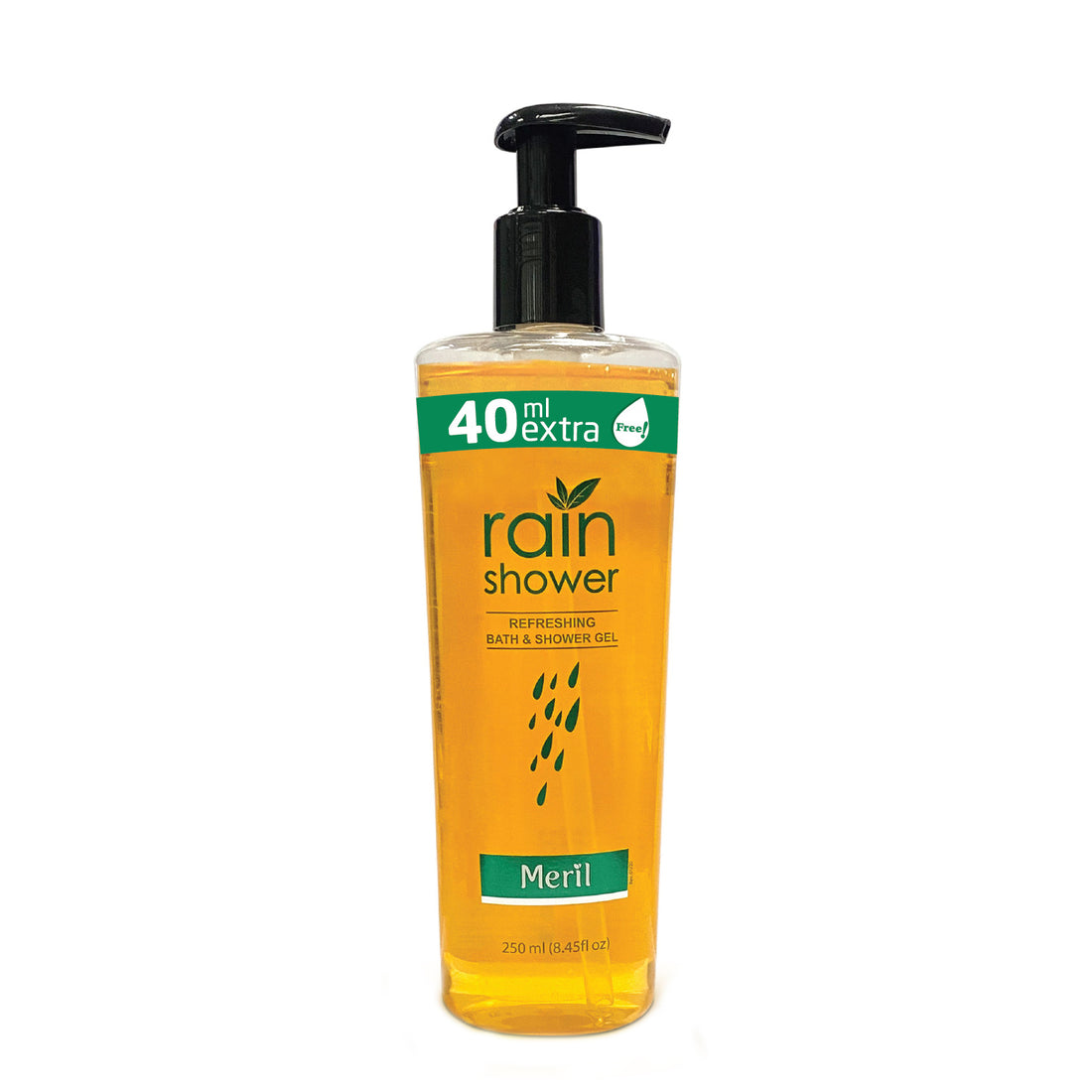 Meril Rain Shower Refreshing Bath & Shower Gel 250ml (40ml Extra Free)