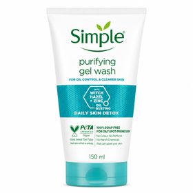 Simple Daily Skin Detox Purifying Gel Wash 150ml product oil control & clearer skin