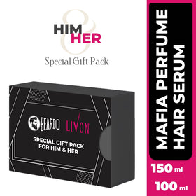 Beardo Special Gift Pack - Beardo Mafia Perfume Body Spray 120ml & Livon Hair Serum 100ml