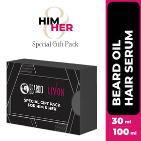 Beardo Special Gift Pack - Beardo GodFather Beard Oil 30ml & Livon Hair Serum 100ml