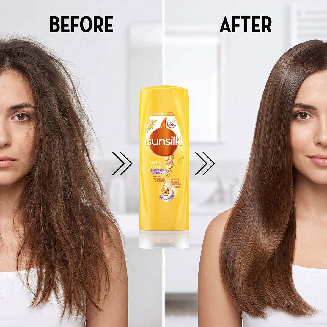 Sunsilk Soft & Smooth Conditioner 300ml before after