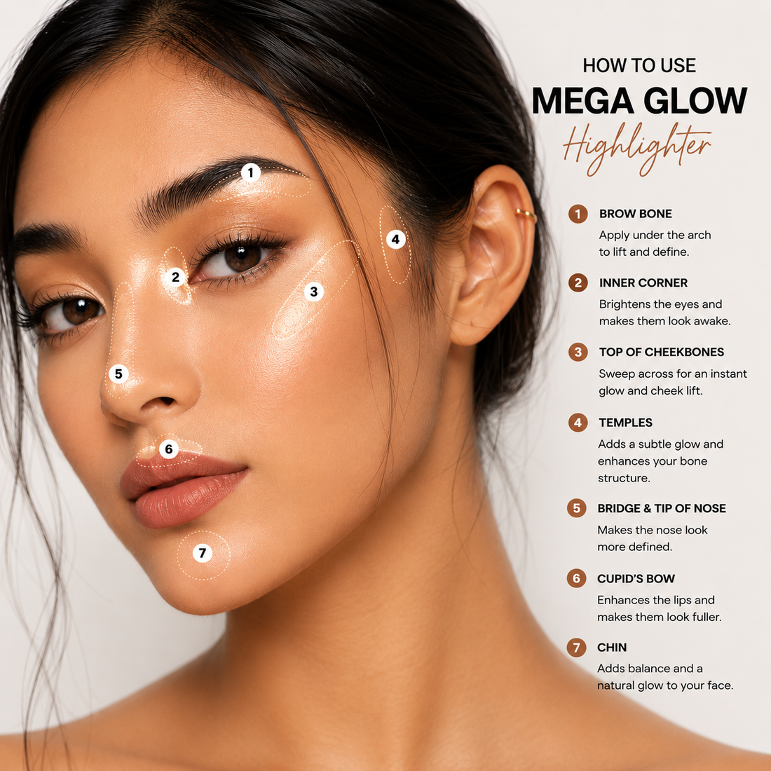 Technic Mega Glow Highlighter Palette - Warm Edition (10g) how to use