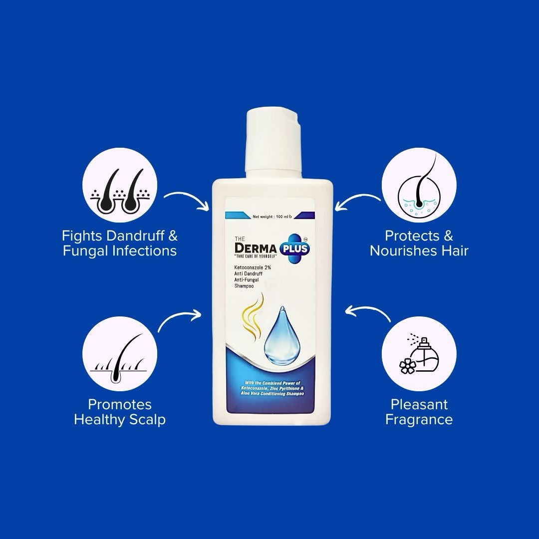 The Derma Plus Ketoconazole 2% Anti-Dandruff & Anti-Fungal Shampoo (100ml)-1