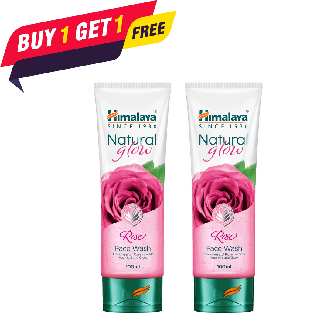 Himalaya Natural Glow Rose Face Wash 100ml (Buy 1 Get 1 Free)
