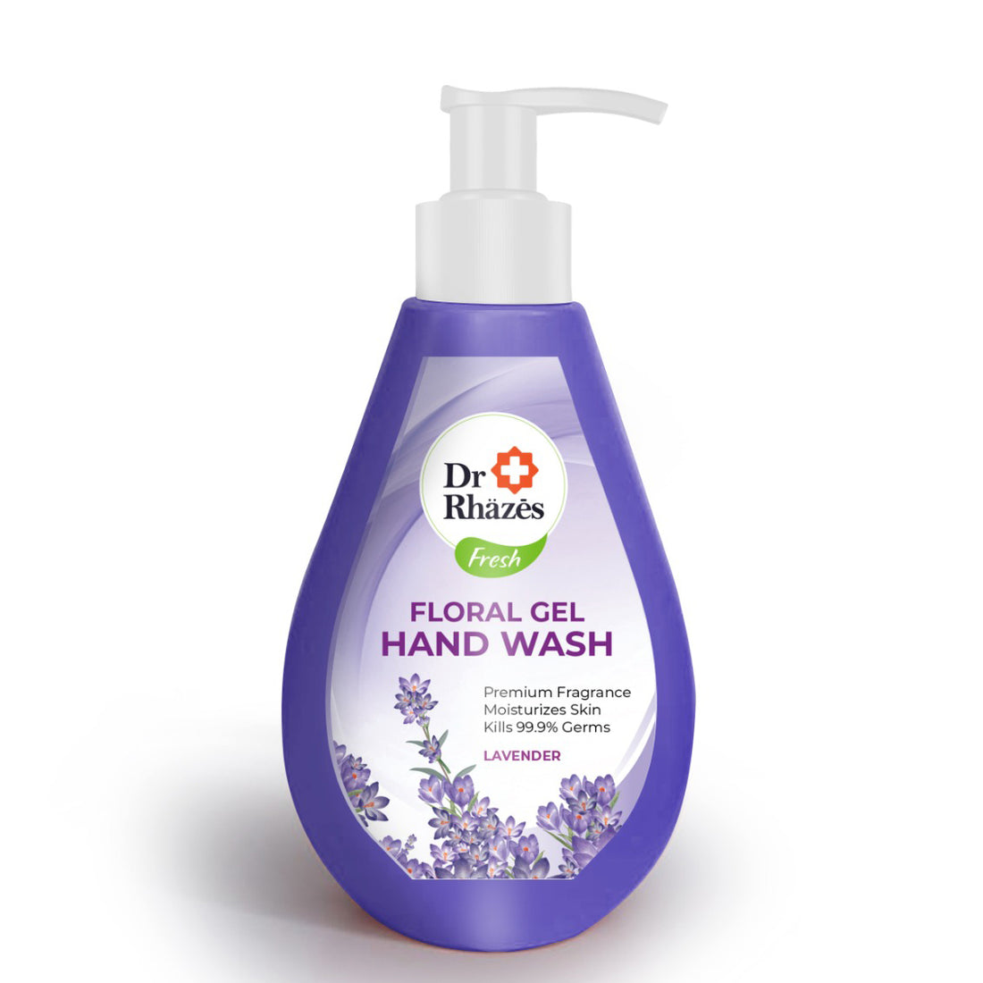 Dr Rhazes Hand Wash Bottle Floral Gel (200ml) - Lavender