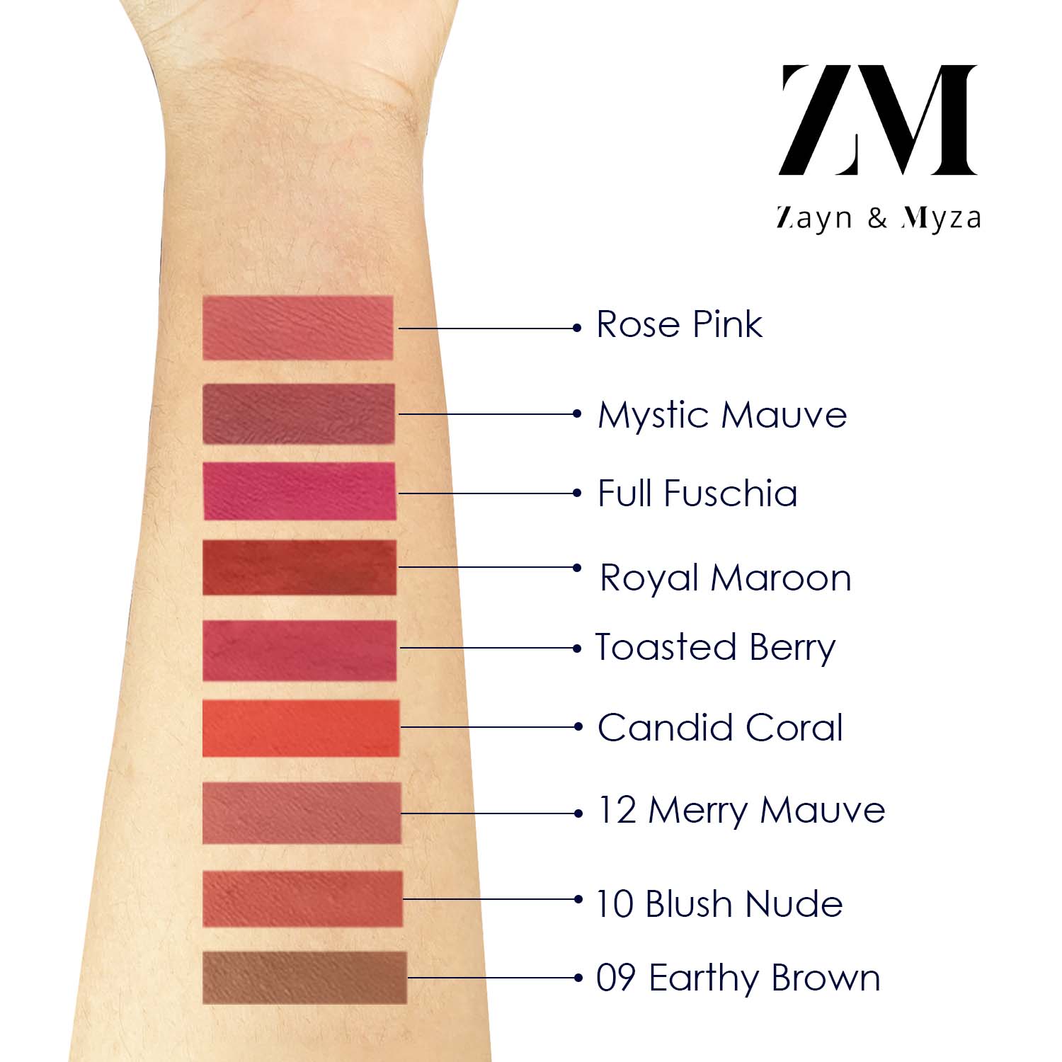 Zayn & Myza Transfer-proof Power Matte Liquid Lip Color (6g)