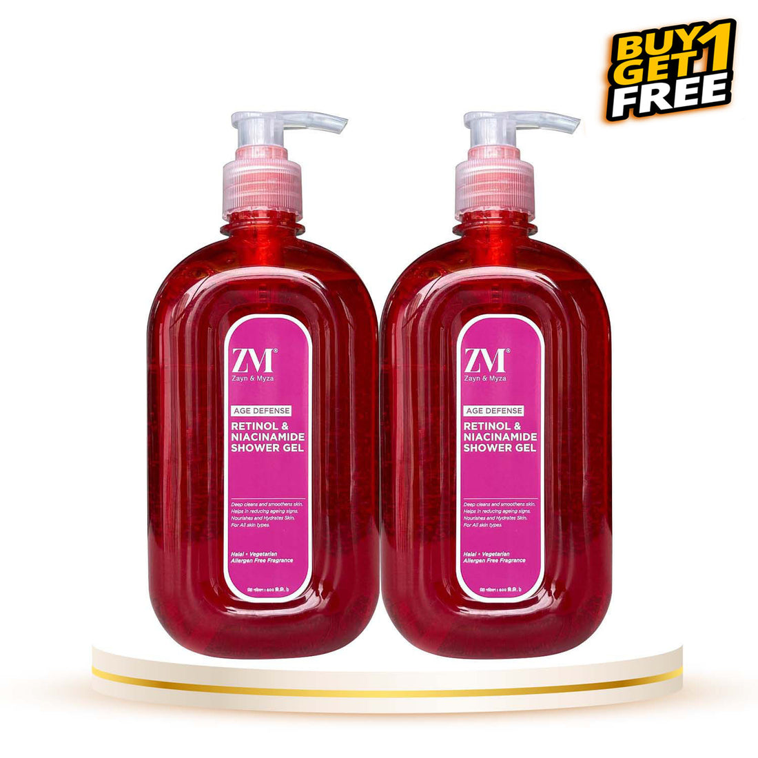 Zayn & Myza Age Defense Retinol & Niacinamide Shower Gel 500ml - B1G1