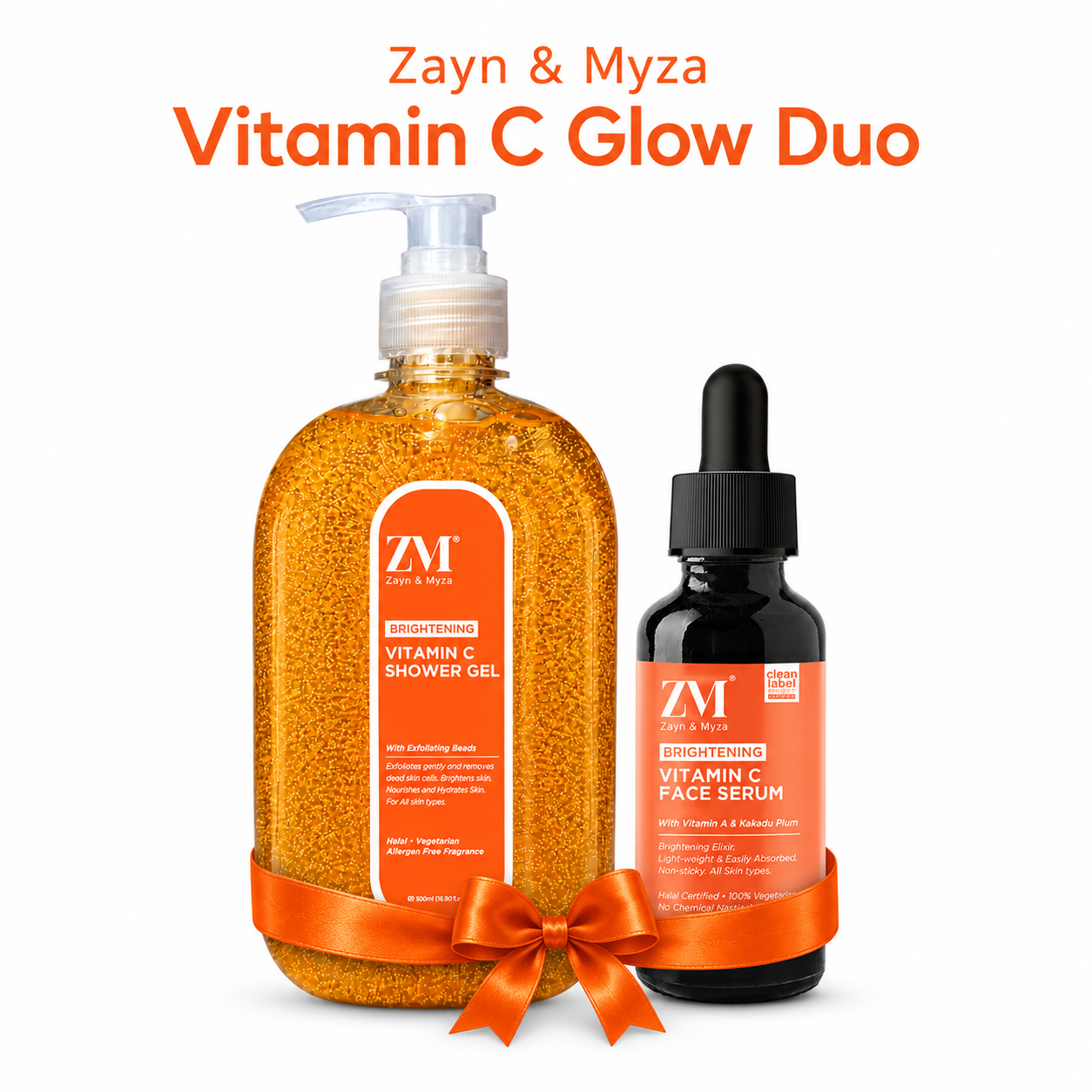 Zayn & Myza Vitamin C Glow Duo | Shower Gel + Face Serum Bundle