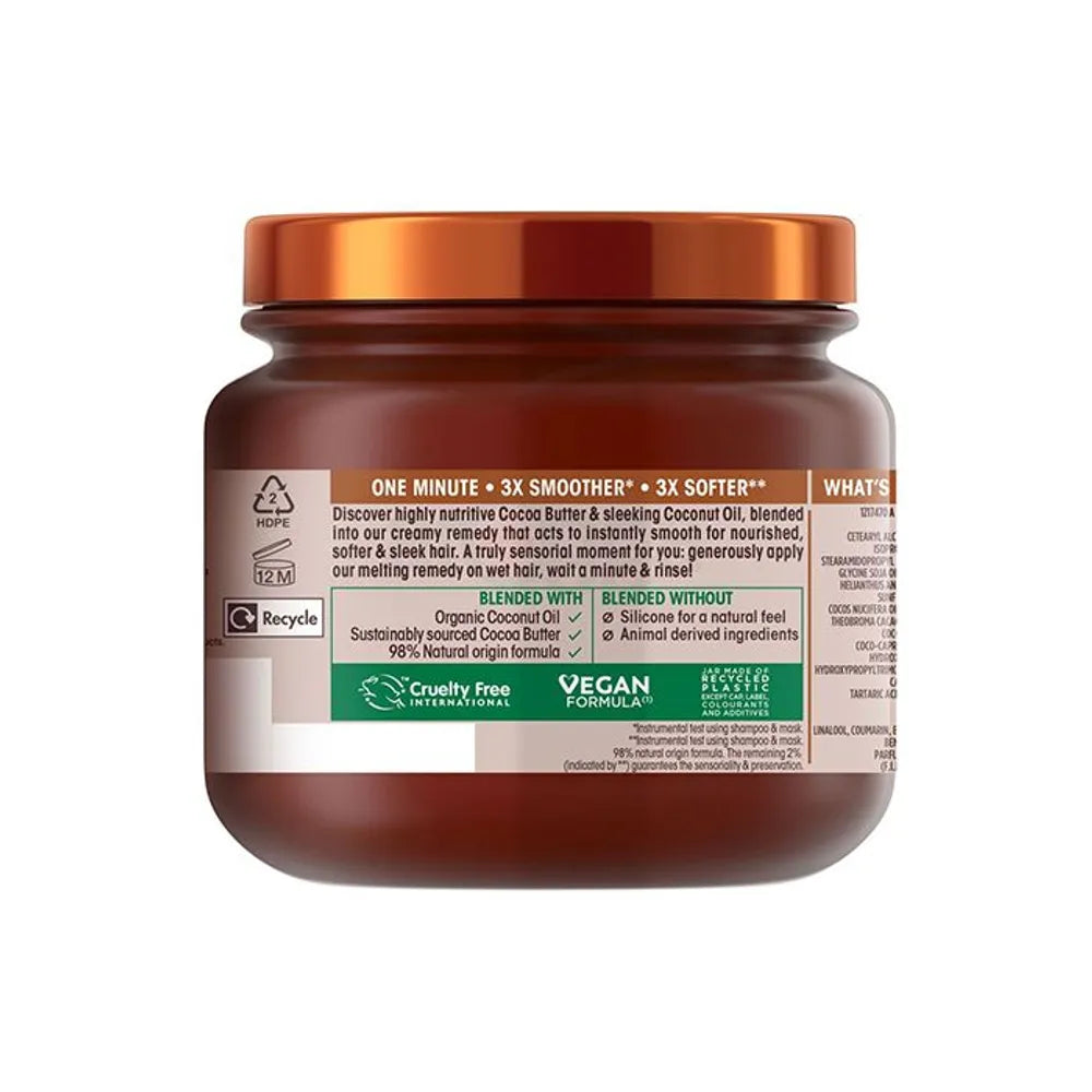 Garnier Ultimate Blends Coconut Oil & Cocoa Butter Hair Remedy Smoothing Mask 340ml