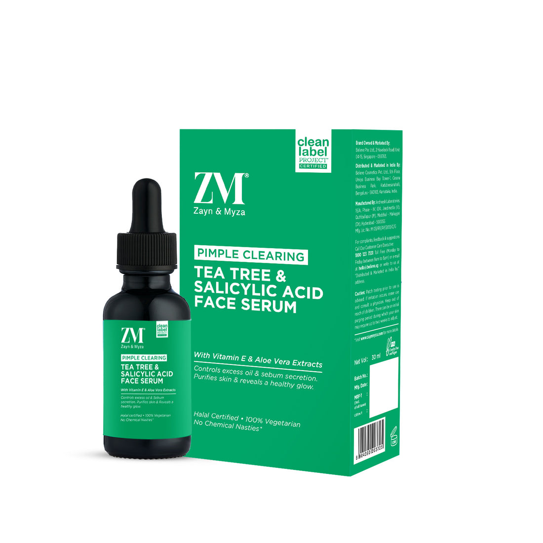 Zayn & Myza Tea Tree & Salicylic Acid Face Serum (30ml)