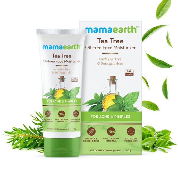 MamaEarth Tea Tree Oil-Free Face Moisturizer (80gm)