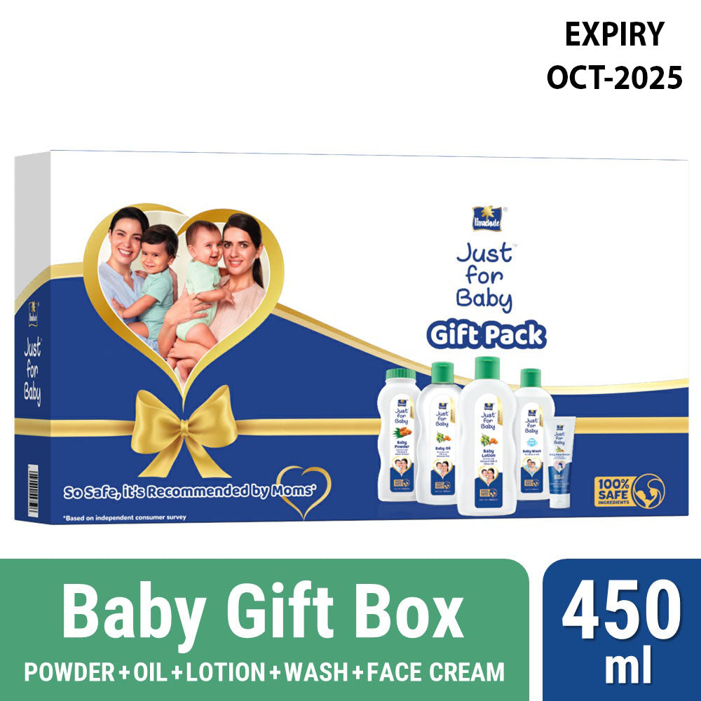Parachute Just for Baby - Baby Gift Box 450ml (Powder + Oil + Lotion + Wash + Face Cream)