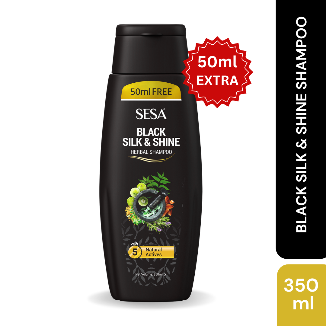 SESA Black Silk & Shine Herbal Shampoo (300ml) + 50ml Extra