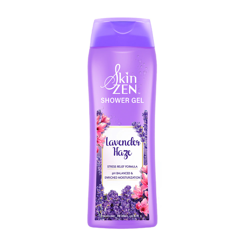 SKINZEN Lavender Haze Shower Gel 250ml (Free Loofah)