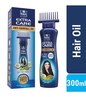Anti Hair-Fall Bundle - Parachute Anti Hairfall Oil Extra Care 300ml (Root Applier) & Parachute Naturale Shampoo Anti Hair Fall Control 340ml