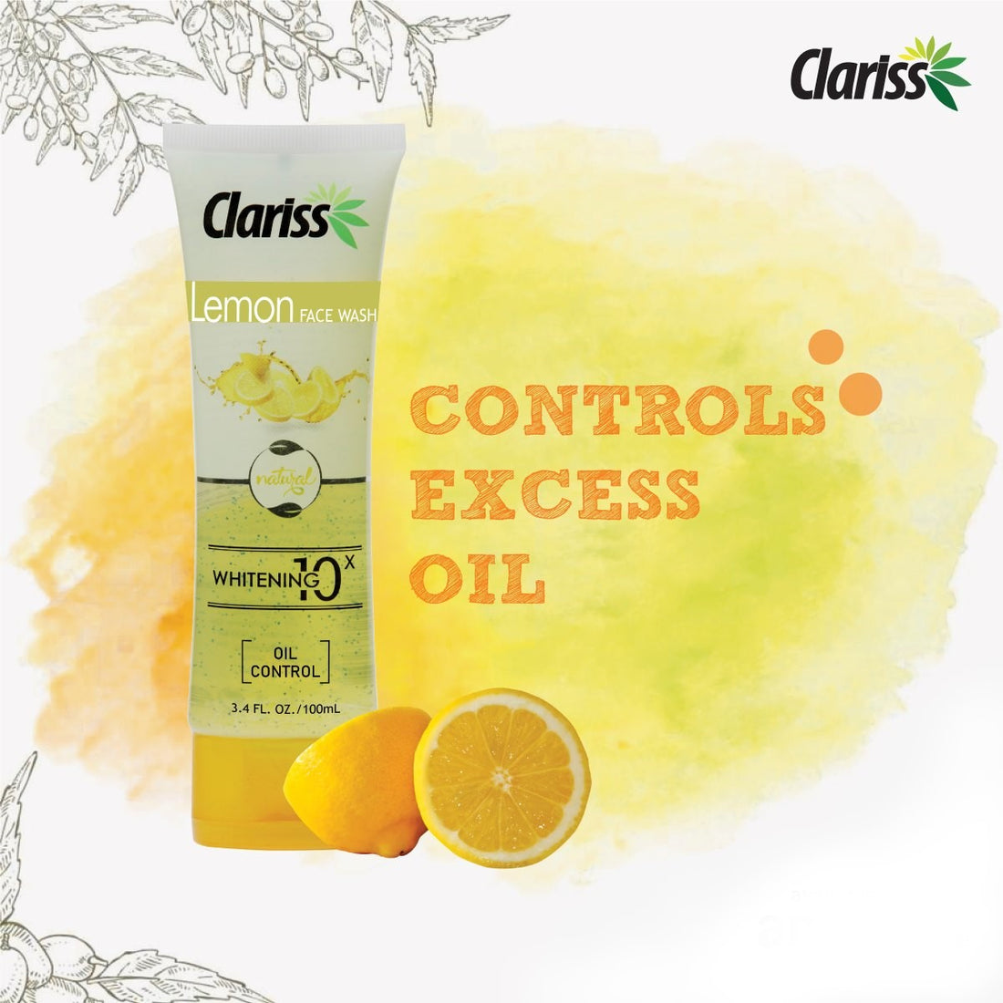 Clariss Lemon Oil Control Face Wash (100ml)